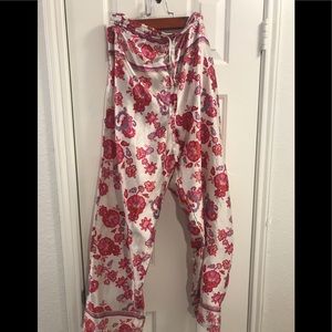 Polyester silky pajama bottoms